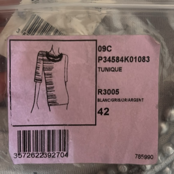 CHANEL SHEER TUNIC DRESS BEADED NWT SIZE 42 - Picture 5 of 14